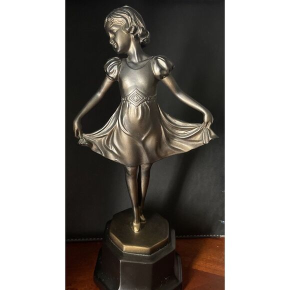 Art Deco Elegance: Ballerina Sculpture Set by Ferdinand Preiss